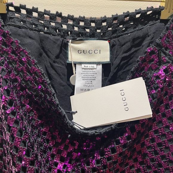 Gucci Sequined Wide Leg Pants - Picture 9 of 13